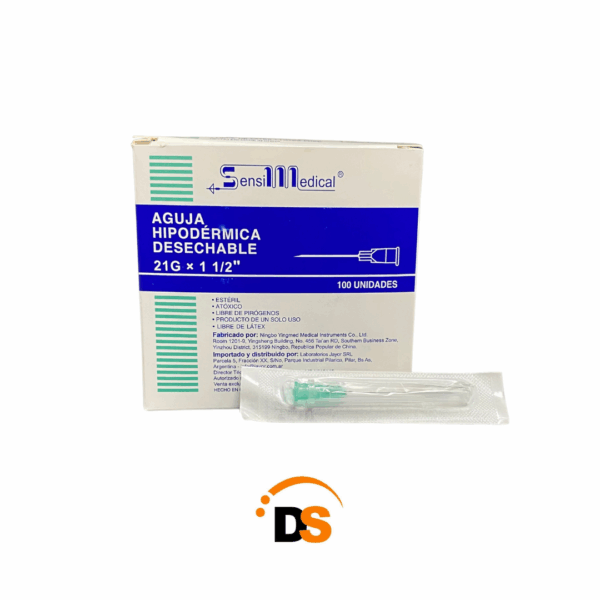 Agujas Hipodérmicas 21G x 1 1/2" SensiMedical