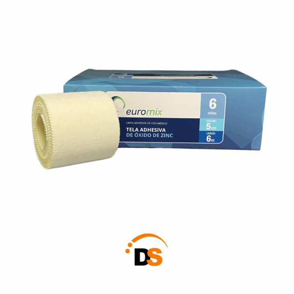 Tela Euromix Adhesiva de Óxido de Zinc 5cm x 6m