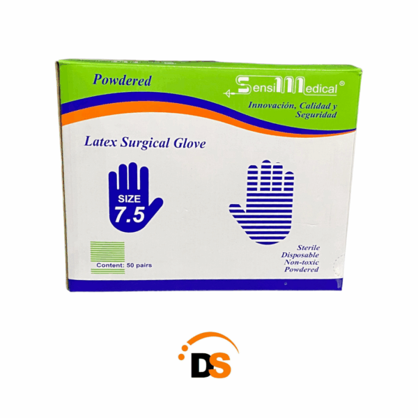 Guante Latex Estéril SensiMedical 7.5 x 50 pares