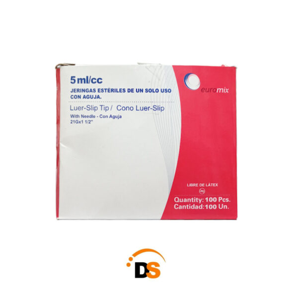 Jeringas Euromix 5ml Con Aguja