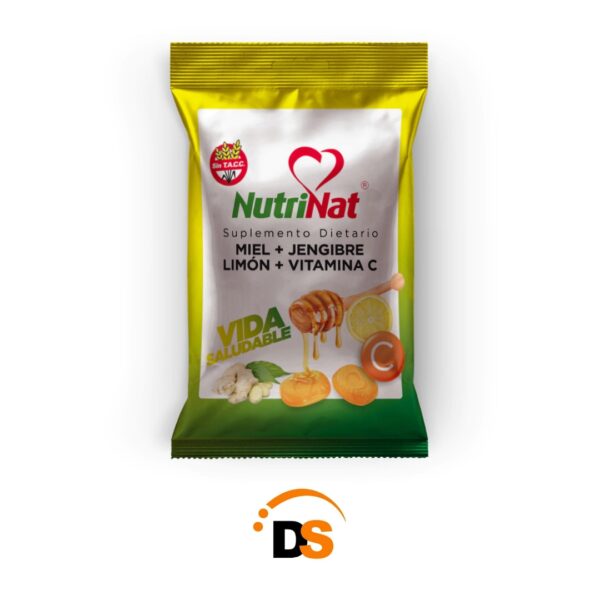 Caramelos Miel, Jengibre, Limón, Vitamina C x 25 bolsitas x 10 caramelos
